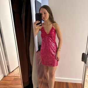 P.A.R.O.S.H. sequin-embellished mini dress! Worn only once for 1 hour only!!